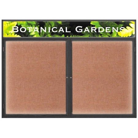 United Visual Products Open Faced Traditional Corkboard, 36x24" UV641A-BLACK-CORK